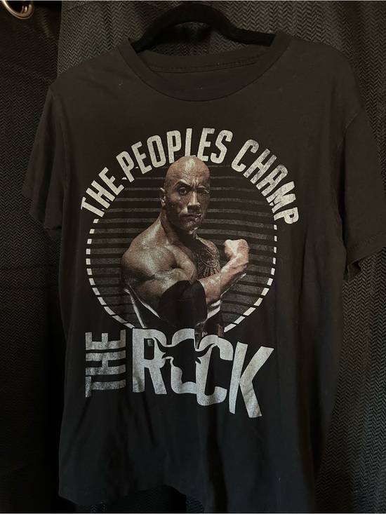 WWE Tops - The Rock Black Shirt